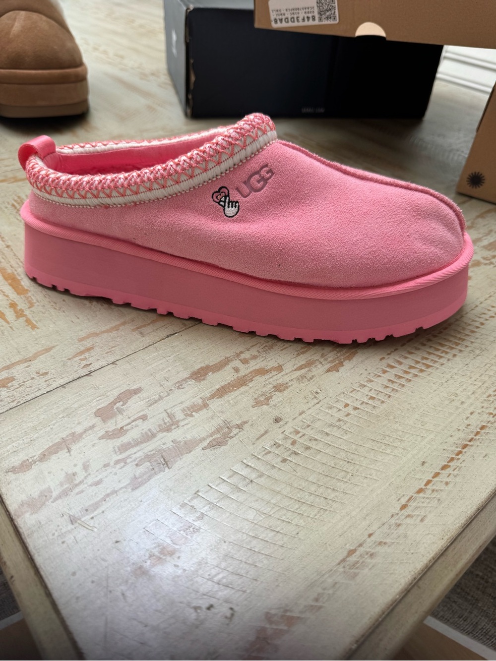 UGG Kids Bubblegum Pink Platform Slip-On